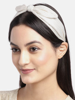 Blueberry - Gold Lurex Bunny Knot Hairband