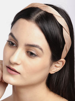 Blueberry - Beige Pleated Hairband