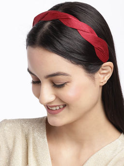 Blueberry - Maroon Pleated Hairband