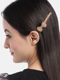 Blueberry - Gloden Beaded Hairpin