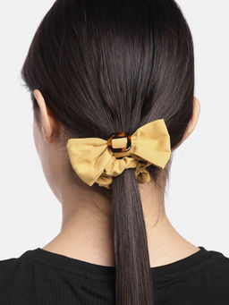 Blueberry - Mustard Bow Scrunchie