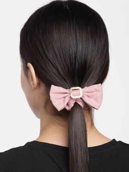 Blueberry - Peach Bow Scrunchie