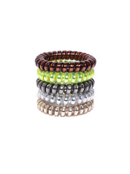 Blueberry - Multi Spiral Scrunchies (Set of 5)