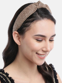 Blueberry - Brown Jute Knot Hair Band