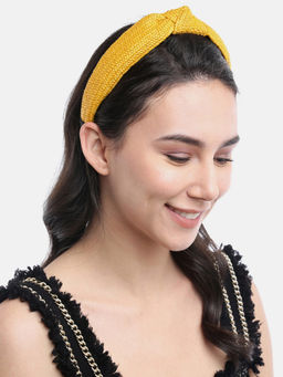 Blueberry - Yellow Jute Knot Hairband