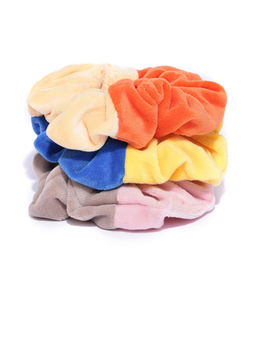 Blueberry - Multi Double Tone Velvet Scrunchies Set of 3