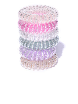 Blueberry - Multi Spiral Scrunchies Set of 6