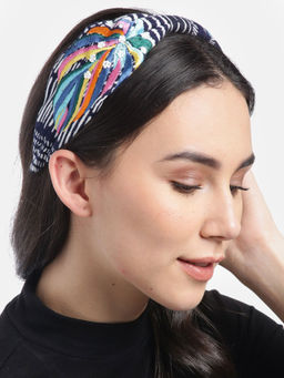 Blueberry - Multi Colour Embroidery Knot Hair Band