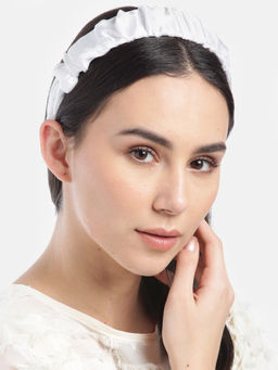 Blueberry - White Pleated Hair Band