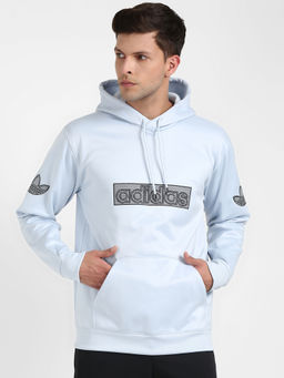 adidas Originals - Sprt Logo Hood Blue Casual Sweatshirt