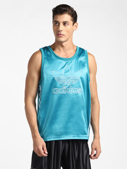adidas Originals - Tf Satin Tank Teal Casual Tops
