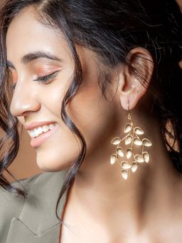 Suhani Pittie - Gold Toned Foliage Earrings