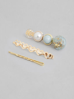 Twenty Dresses by Nykaa Fashion - Go Around The World Pearl Hair Pins (Set of 3)