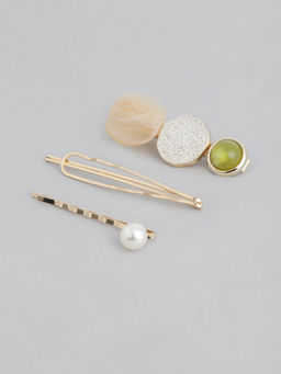 Twenty Dresses by Nykaa Fashion - Three Wise Stones Hair Pins (Set of 3)