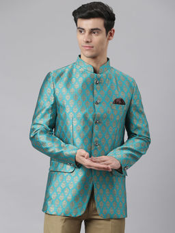 HANGUP Green Printed Blazer