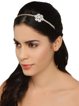 Accessher - Rhinestone Golden Tiara Pageant Hair Band