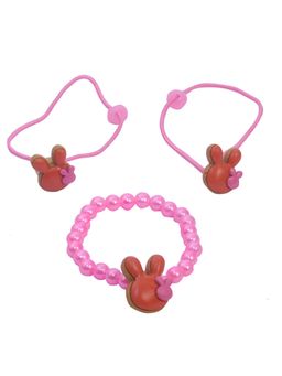 Spiky - Rubber Band 3 Pcs-Red Pink