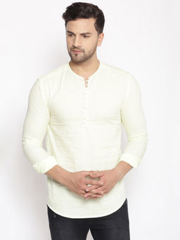 SHOWOFFFF - Men's Lenin White Slim Fit Kurta