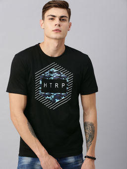 Huetrap - Mens Round Neck Short Sleeve Rogue Graphic T-Shirt
