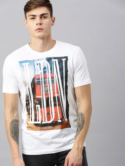 Huetrap - Mens Round Neck Short Sleeve Rogue Graphic T-Shirt