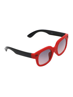Spiky - Red Frame Grey Lens Wayfarer UV Protection Sunglass HI_RED_BLACK
