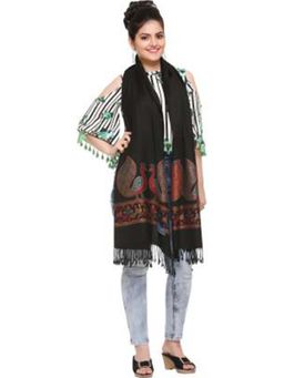 HK colours of fashion - Women Black Solid Stole
