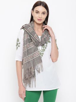 HK colours of fashion - Grey Wool Woven Stole