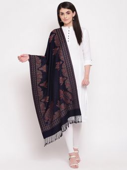 HK colours of fashion - Navy Blue Viscose Woven Stole