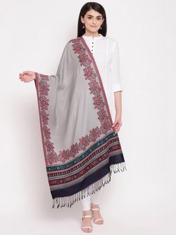 HK colours of fashion - Grey Woollen Stole