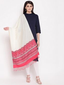HK colours of fashion - Off White Woollen Stole