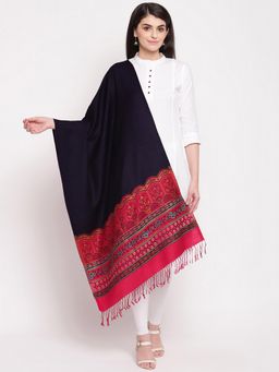 HK colours of fashion - Navy Blue Woollen Stole