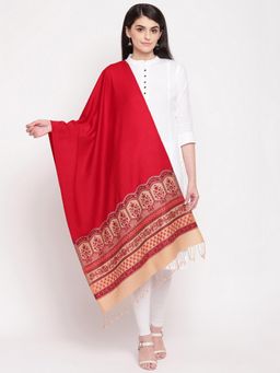 HK colours of fashion - Red Woollen Stole