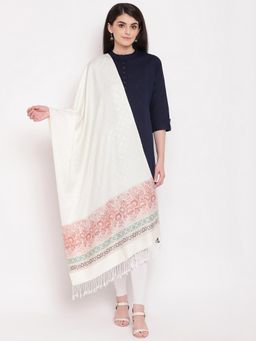HK colours of fashion - Off White Woollen Stole