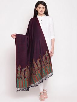 HK colours of fashion - Purple Paisley Patterned Shawl
