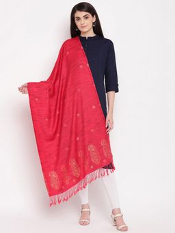HK colours of fashion - Coral Viscose Woven Stole
