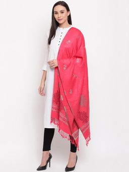 HK colours of fashion - Coral Jacquard Stole