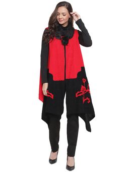 HK colours of fashion - Multicolour Knitted Acrylic Wool Front Length Shrug