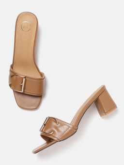 Twenty Dresses by Nykaa Fashion - Tan For Your Love Block Heels