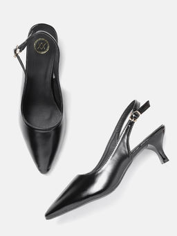 Twenty Dresses by Nykaa Fashion - Black The Beauty Of Simplicity Kitten Heels