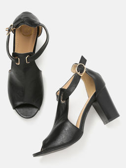 Twenty Dresses by Nykaa Fashion - Black Boss Babe Block Heels
