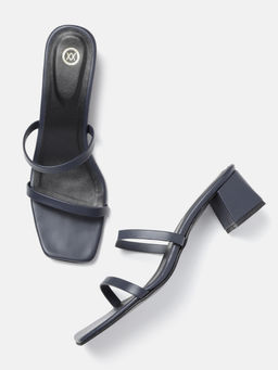Twenty Dresses by Nykaa Fashion - Navy Blue Swift Comfort Block Heels