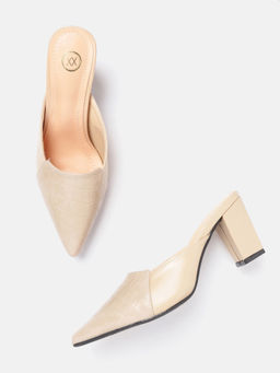 Twenty Dresses by Nykaa Fashion - Beige Textures Of Style Mules