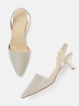 Twenty Dresses by Nykaa Fashion - Gold Shine For Me Kitten Heels