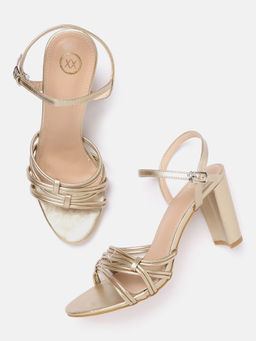 Twenty Dresses by Nykaa Fashion - Gold Straps Of Style Heels