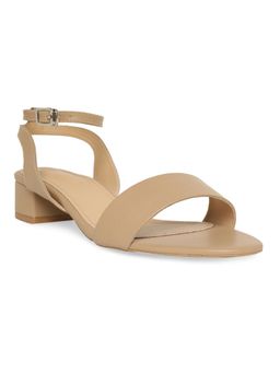 Twenty Dresses by Nykaa Fashion - Beige Solid Round Toe Block Heels