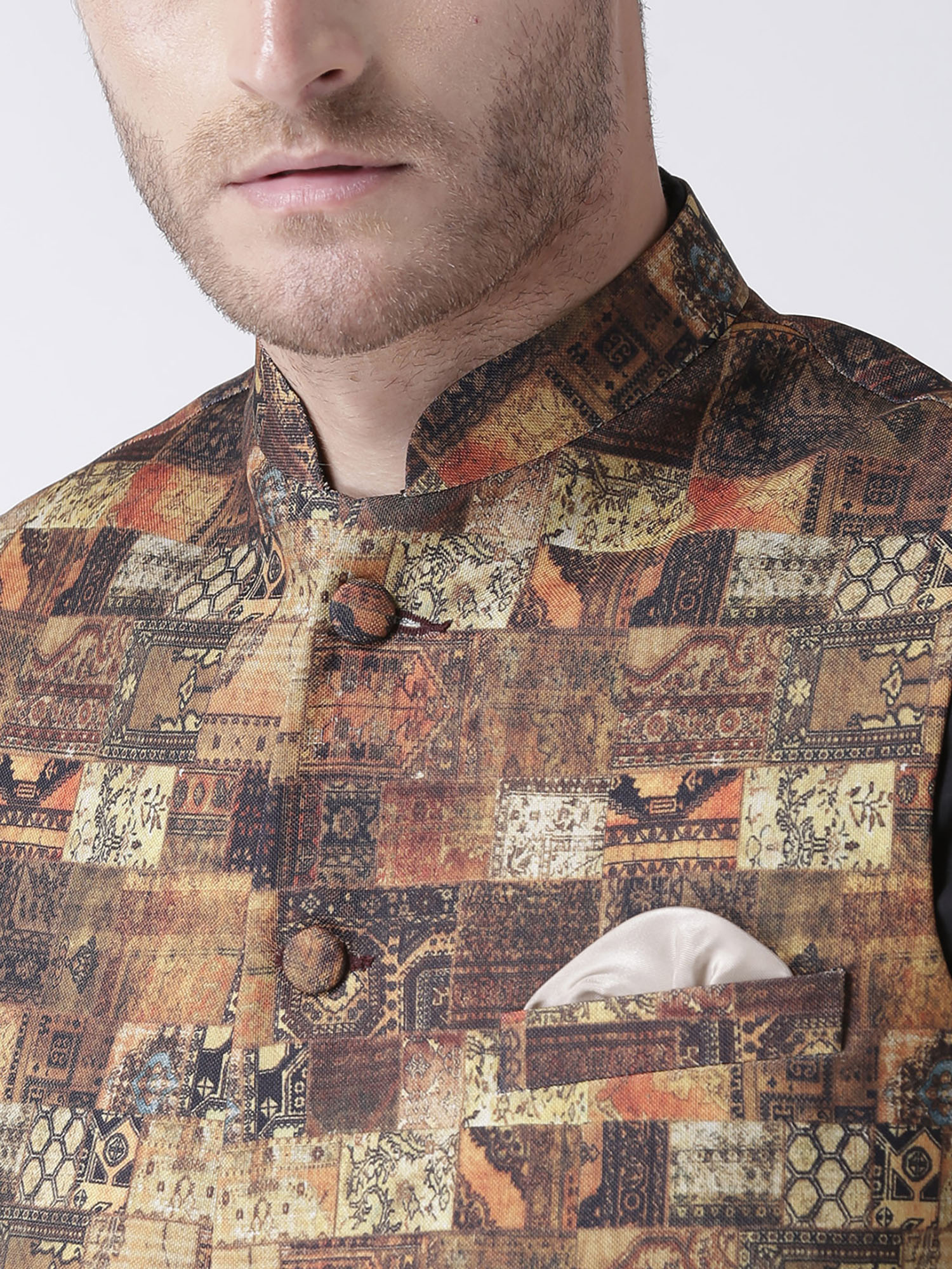 Buy HANGUP Multi-Color Printed Nehru 