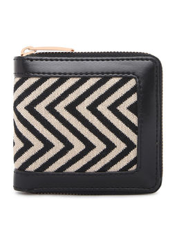 KLEIO - Jacquard Multi Slot Wallet with Zip Closure For Women