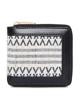 KLEIO - Jacquard Multi Slot Wallet with Zip Closure For Women