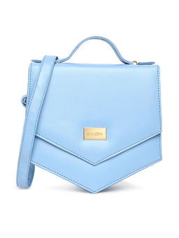 KLEIO - Lavender PU Vibrant Unique Shape Sling Bag