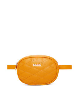 KLEIO - Mustard Quilted Bum Waist Belt Pouch Sling Bag